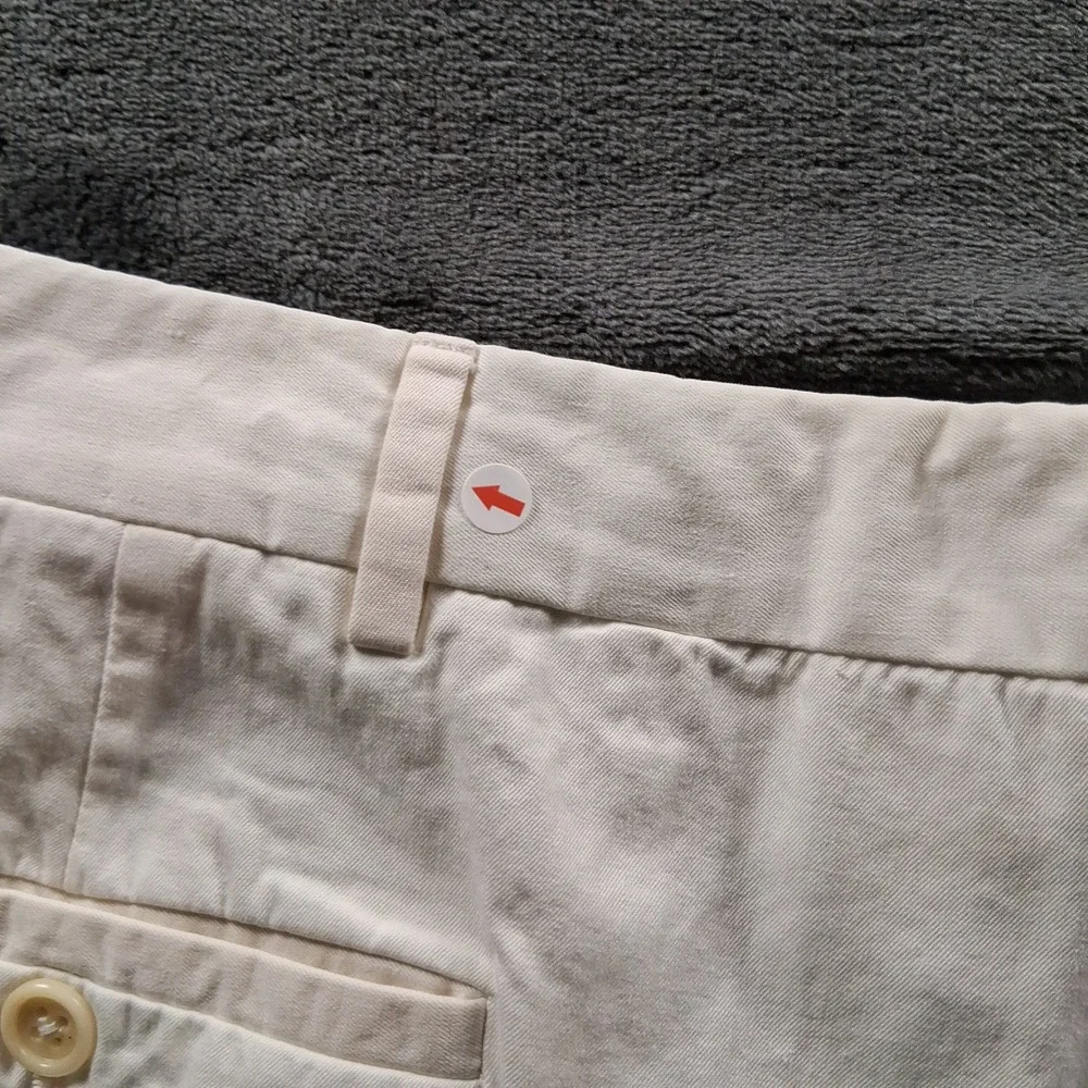 Ralph Lauren Purple Label Trousers Mens 40 White Cotton Made in Italy Wide Leg